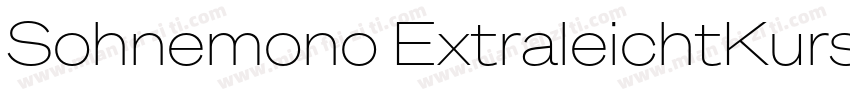 Sohnemono ExtraleichtKursiv字体转换